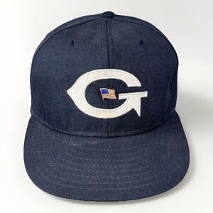 Pro Line Georgetown Hoyas Vintage Snapback Hat Cap Pro Model Size 7 with USA Pin